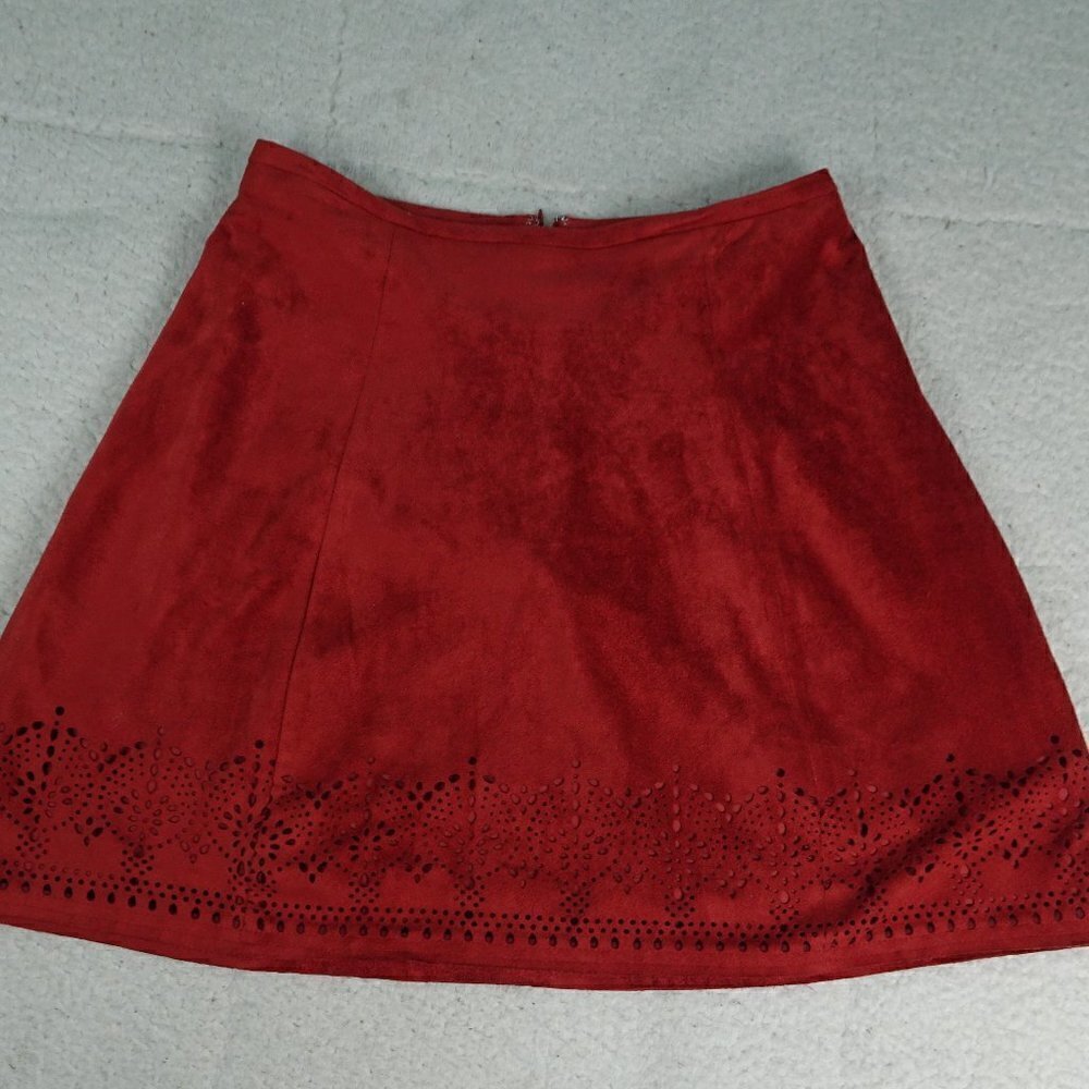 Express Rust Corduroy Type Skirt Size Zero 0 NEW - Picture 2 of 7
